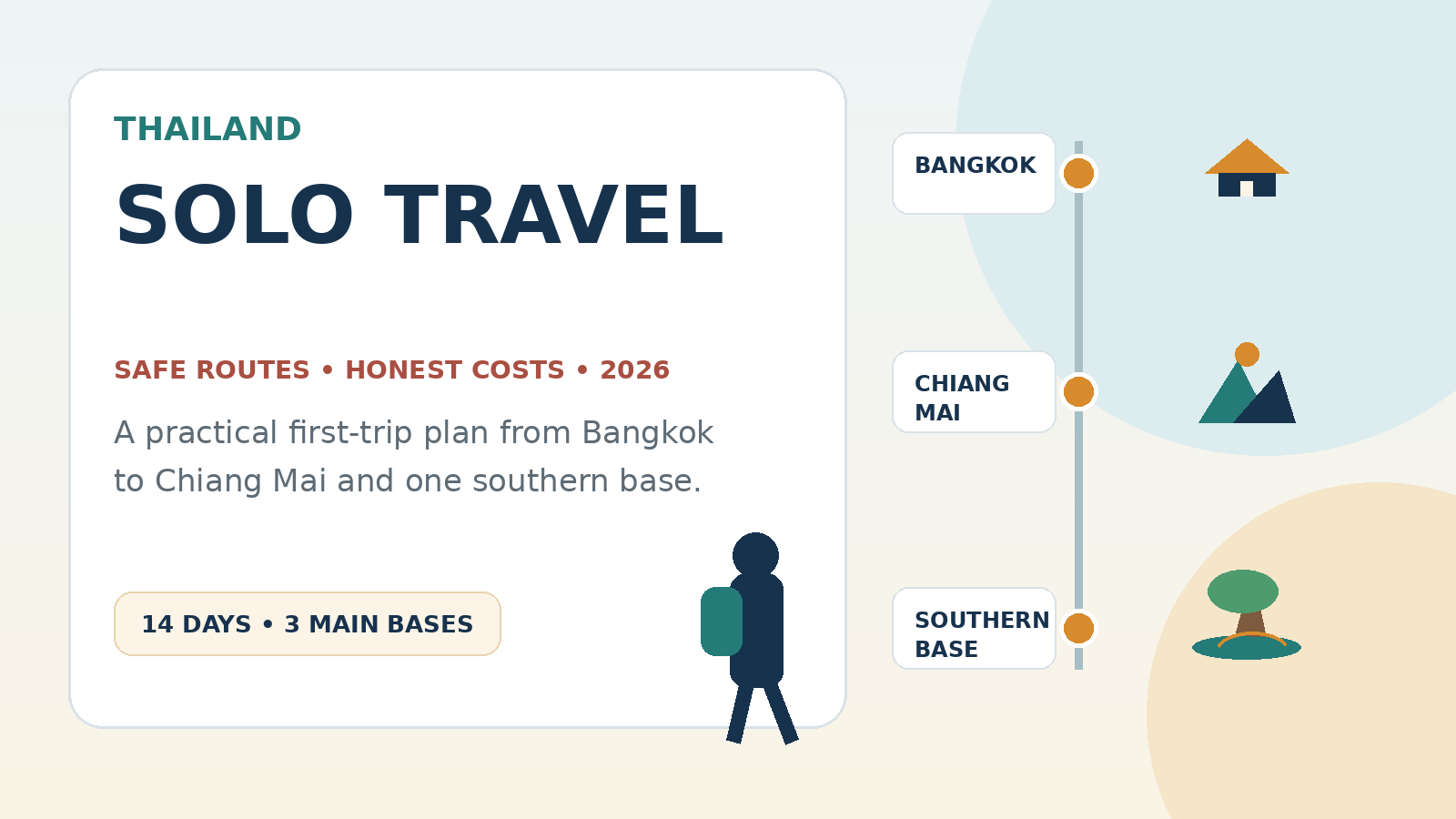 Thailand Solo Travel Guide 2026: Safe Routes, Costs and Where to Stay